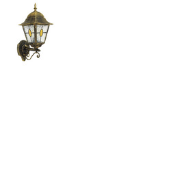 Bronze Effect Lantern Wall Light 240V E27