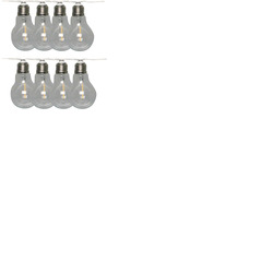 Filament Bulb Style LED String Light - Solar Recharging