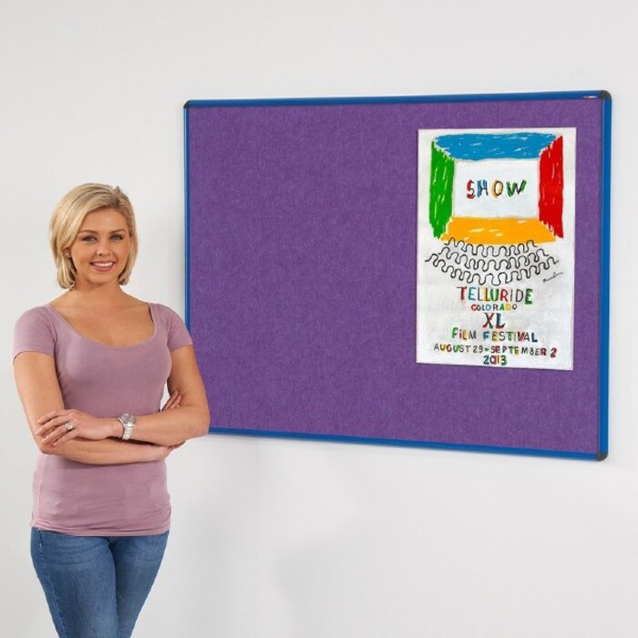 Shield Resist-a-Flame Coloured Frame Eco-Colour Noticeboard