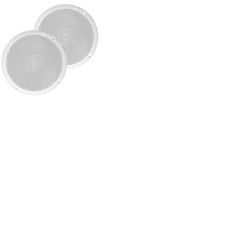 Pair of 5" In-Wall Speakers - Water Resistant, 4 Ohm, Wired, White