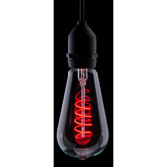 Funky Spiral Filament LED Lamp 4W E27 - Red