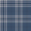 Catherine Lansfield Kelso Check Wallpaper Navy Muriva 165524
