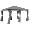 3m x 4m Steel Art Gazebo With Side Curtains