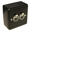 2 Way XLR 3 Pin Plate with Surface Mount Box - 2 x Female