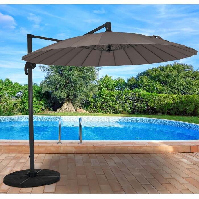 Bracken Outdoors Shanghai 2. 7m Cantilever Garden Parasol Taupe