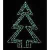Noma 93cm 130 LED Green Xmas Tree Silhouette with Clear Cable
