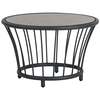 Alexander Rose Cordial Grey Round Coffee Table with Pebble Laminate Top