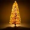 Gold Christmas Tree with Fibre Optics and Warm White LED Lights (2ft to 7ft), 2ft