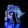 Noma Christmas 70cm Colour Changing White Wicker Mum and Baby Reindeer with 230 LED Lights and Remote