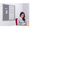 Lockable Combination Whiteboard/Noticeboard
