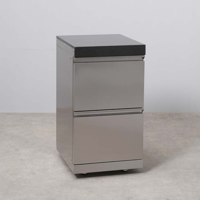 Draco Grills Outdoor Kitchen Stainless Steel Twin Drawer Cabinet