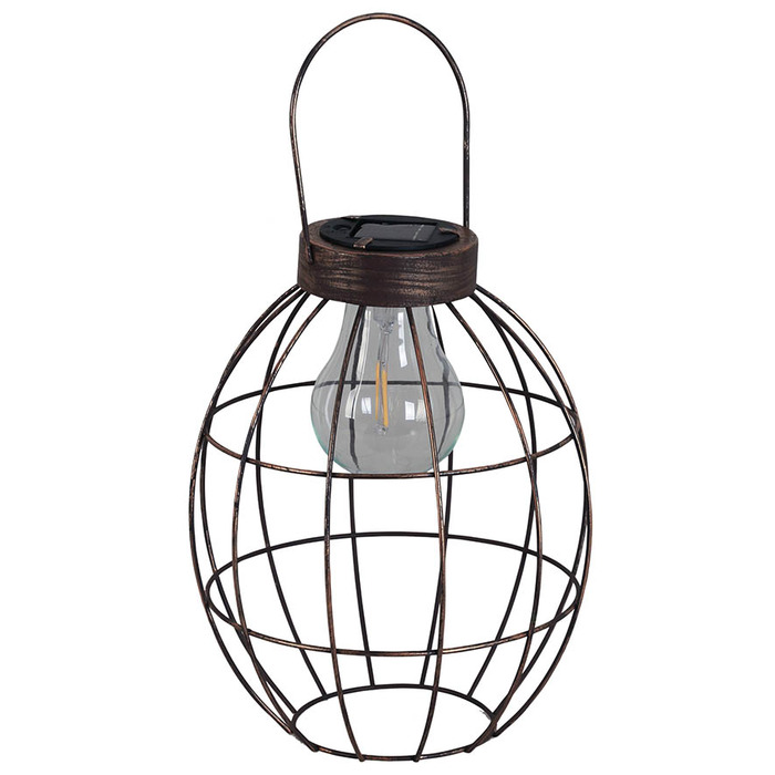 Solar LED Hanging Wire Cage Light - Single