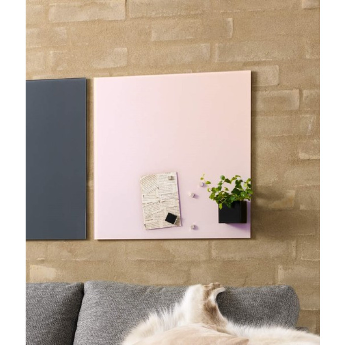 NAGA Magnetic Glass Noticeboard POWDER 100 x 100cm