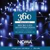 Noma White Micro Decor Christmas Tree Static Lights With Silver Wire