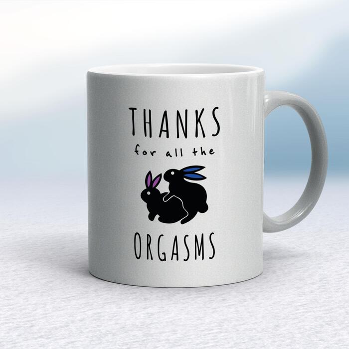 Thanks For All The Orgasms Mug - Silver, 10oz