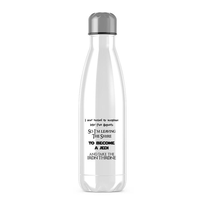 Take The Iron Throne Water Bottle - White, One