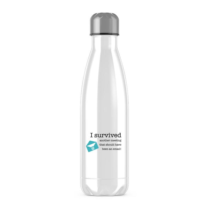 I Survived Another Meeting Water Bottle
