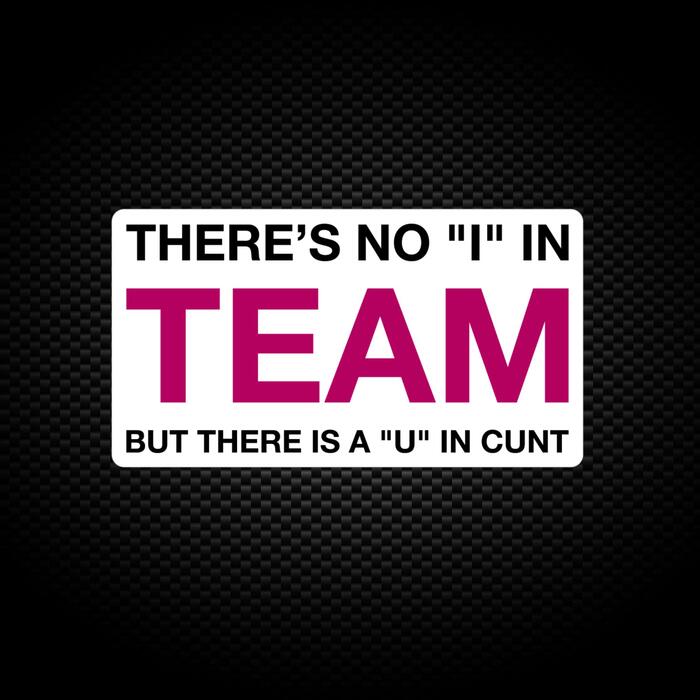 There Is A U In Cunt Vinyl Sticker