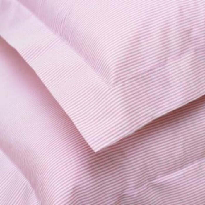 10. 5 Tog Duvet 100% Cotton Pink & White Cover Set & Pillow