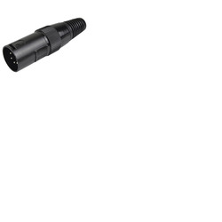 XLR DMX Connector Male 5 pin Black