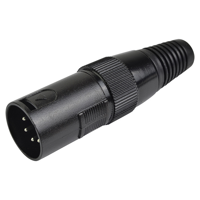 XLR DMX Connector Male 5 pin Black