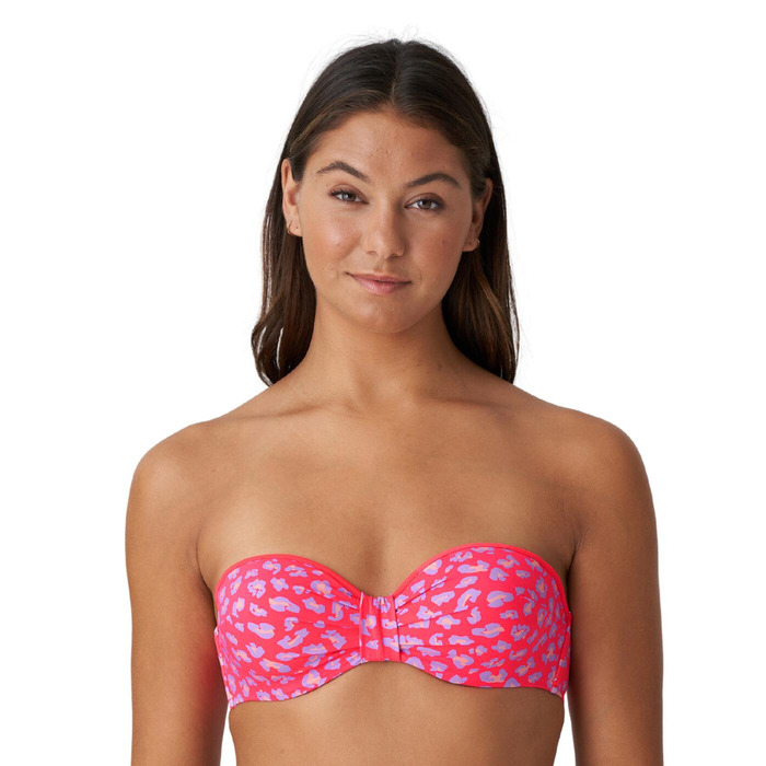 Marie Jo La Gomera Padded Strapless Bikini Top - Deep Sea Coral - 32D