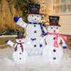 Set of 3 Pop-Up Light Up Christmas Snowman Family with 270 White LEDs