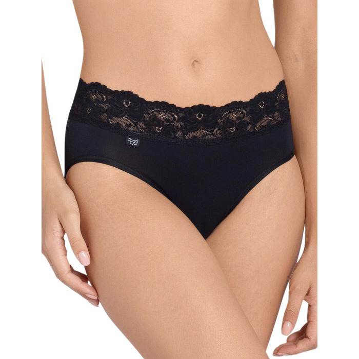 Sloggi Romance Midi Brief - Black - S - 10