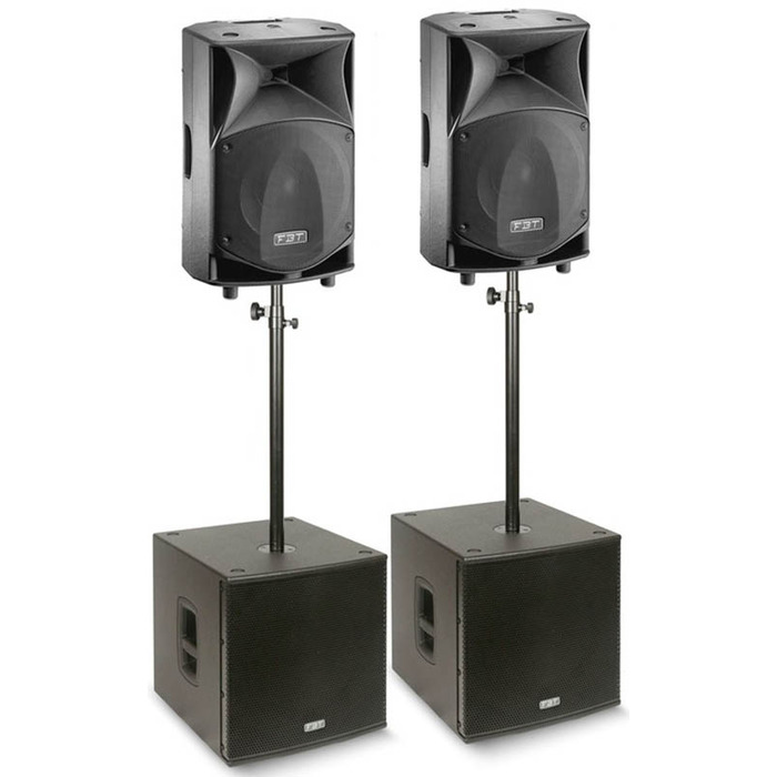 FBT JMaxX 112A, Subline 115SA, Speaker Poles and Padded Covers 3200 Watts Active System