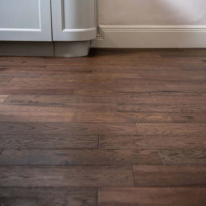 Lusso Modena Black Washed Brushed & Lacquered Engineered Oak 125mm