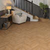 Lusso Genoa Natural Brushed and Lacquered Rustic Herringbone Solid Oak Flooring