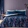 100% Cotton Navy Floral & Fern