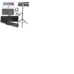 Stage Lighting Kit with 4 Pre-Wired LED Pars, DMX Controller & Stands