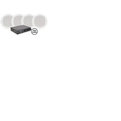 Background Music System with 4 Speakers & Bluetooth Amp/Media Player