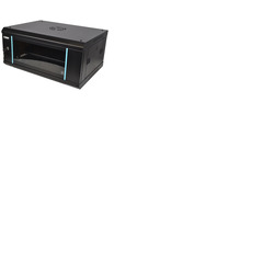 19" 4U Metal Rack Cabinet with Glass Door 450mm Deep Wall or Floor Mount