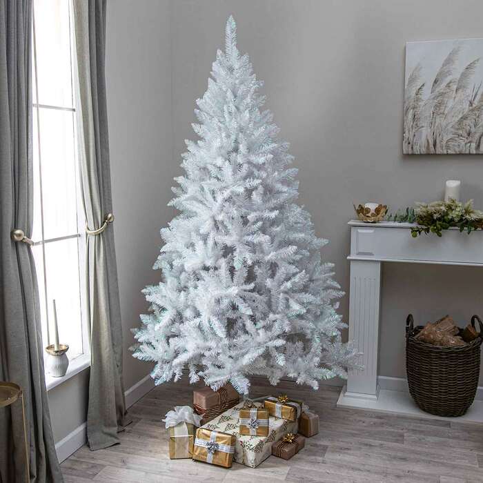 Hatfield Artificial White PVC Christmas Tree 6FT, 7FT, 7ft (2. 1m)