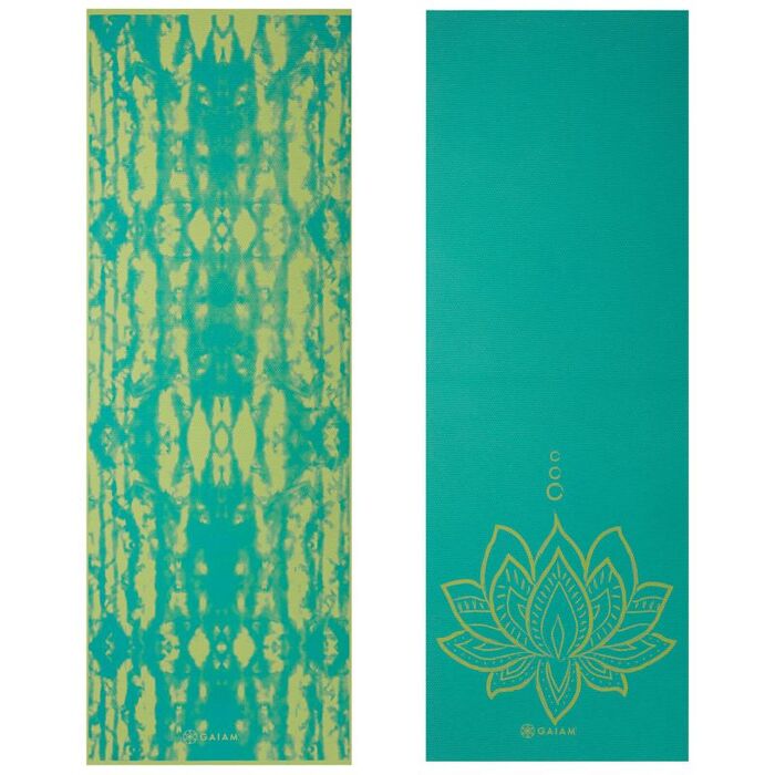Gaiam Lotus Double-sided Yoga Mat 6 mm - Turquoise