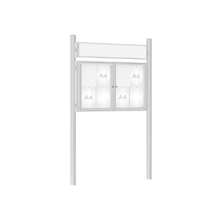 Premium Post Mounted Outdoor Noticeboard
