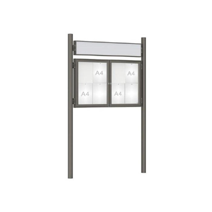 Premium Post Mounted Outdoor Noticeboard