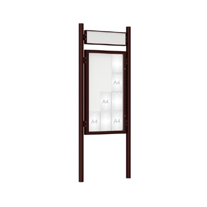 Premium Post Mounted Outdoor Noticeboard