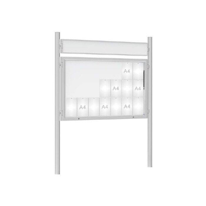 Premium Post Mounted Outdoor Noticeboard