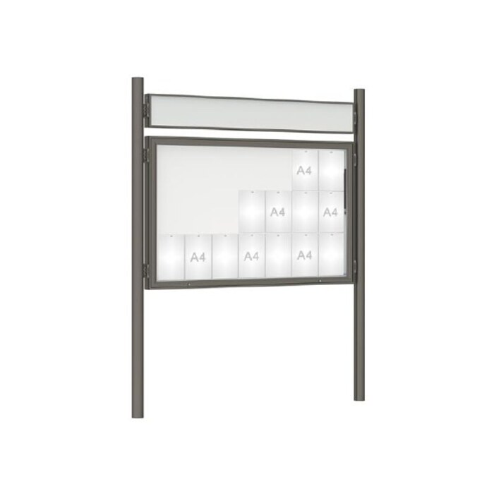 Premium Post Mounted Outdoor Noticeboard