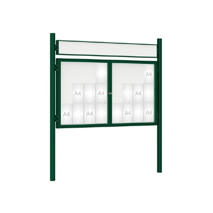 Premium Post Mounted Outdoor Noticeboard