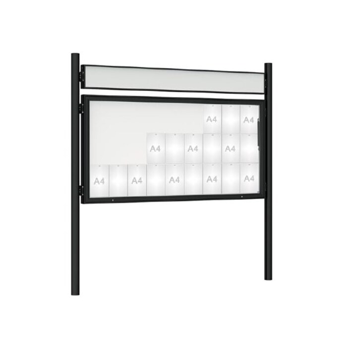 Premium Post Mounted Outdoor Noticeboard