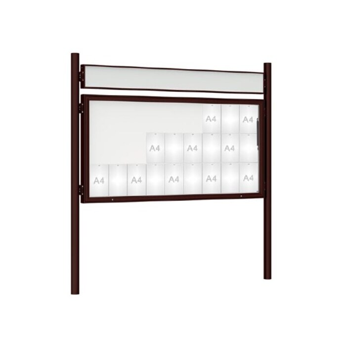 Premium Post Mounted Outdoor Noticeboard