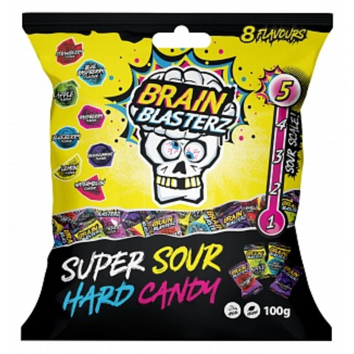 Brain Blasterz Hard Candy Super Sour 100g