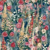 Delphinium Floral Forest Textured Vinyl Wallpaper Blue / Pink Grandeco A74602