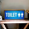 Light Box Toilet Men And Women Sign