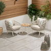 Bracken Outdoors Colorado Rope 2 Seat Aluminium Teak Garden Bistro Set