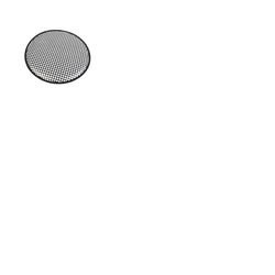 15" Metal Speaker Grille Black PVC Trim